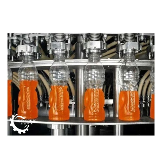Máquina de llenado de botellas de plástico, jugo de naranja fresco automático a pequeña escala
